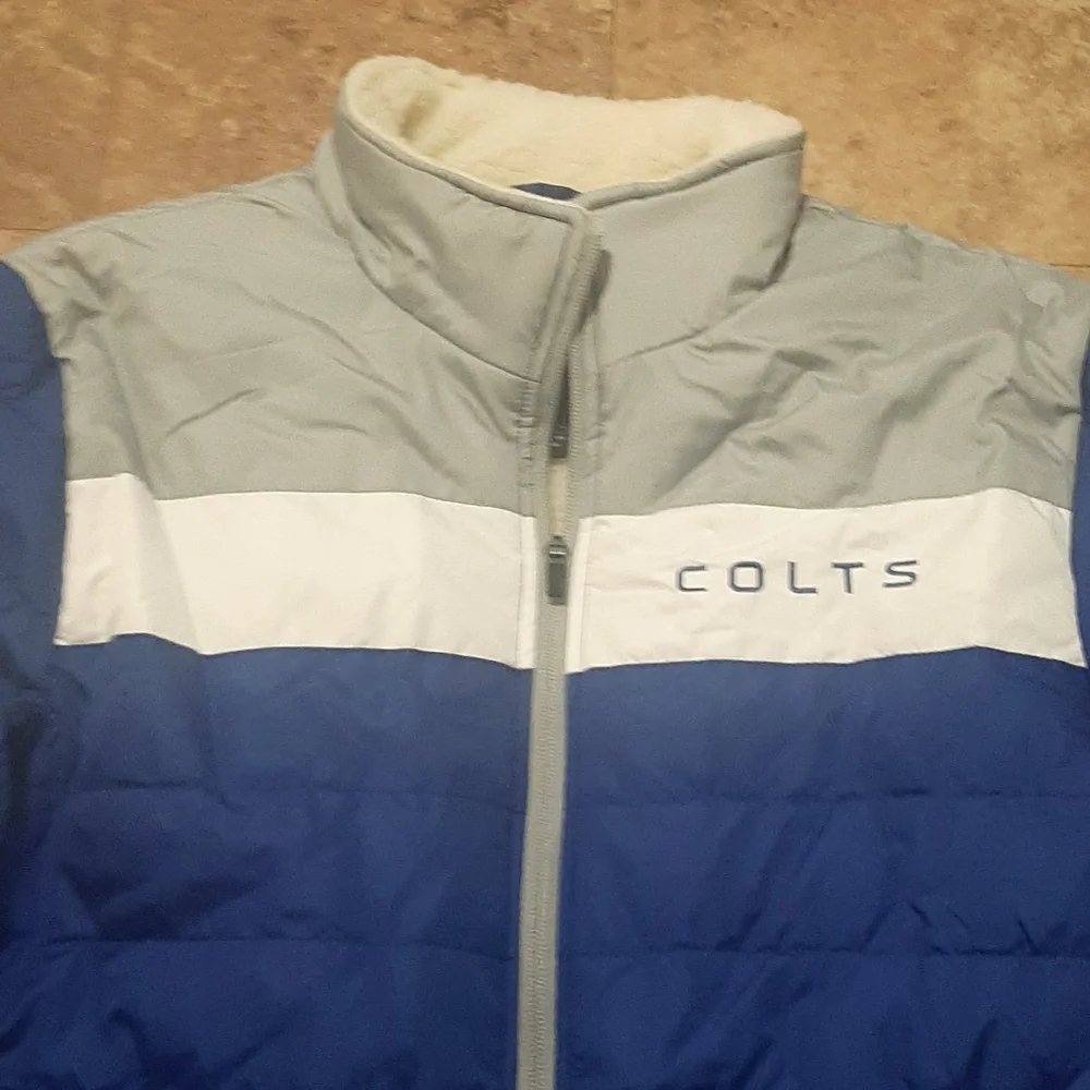 New. G-III Indianapolis Colts Perfect Game Blue/White Full-Zip Jacket. Medium. - Picture 2 of 8